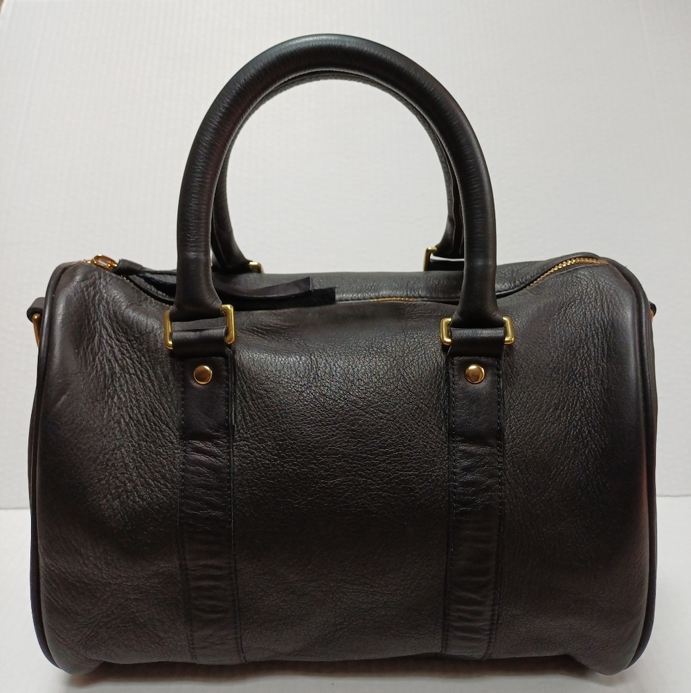 CLARE V Leather Petit Duffle Maison